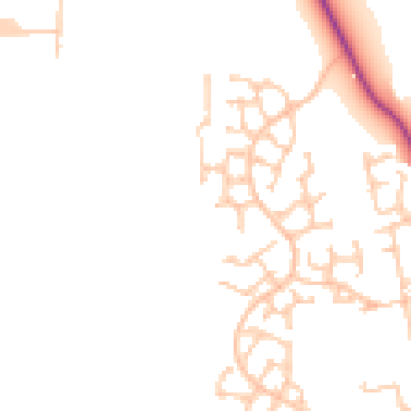 Daytime road noise heatmap for TS25 1GL