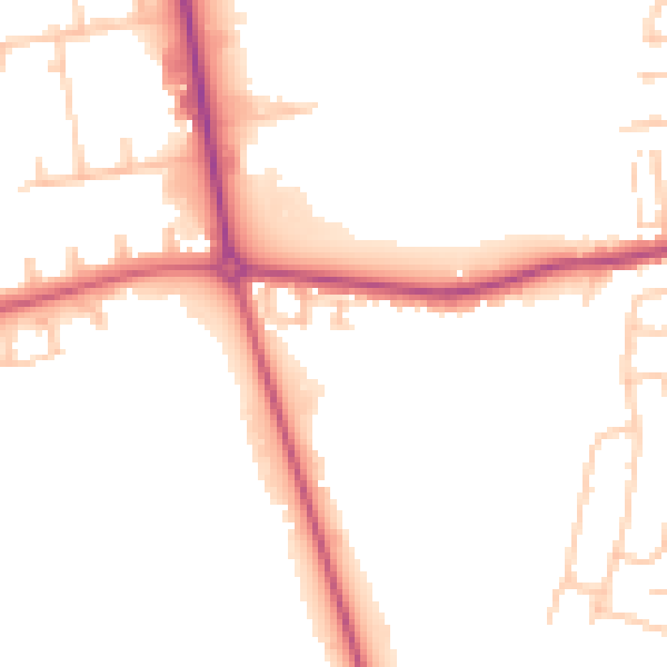 Daytime road noise heatmap for TS25 1JH