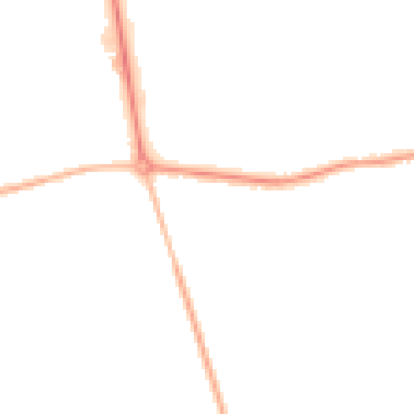 Night-time road noise heatmap for TS25 1JH