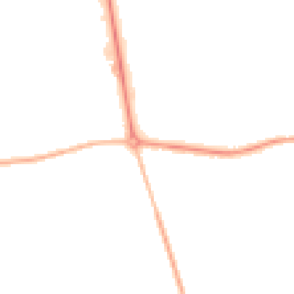 Night-time road noise heatmap for TS25 1JN