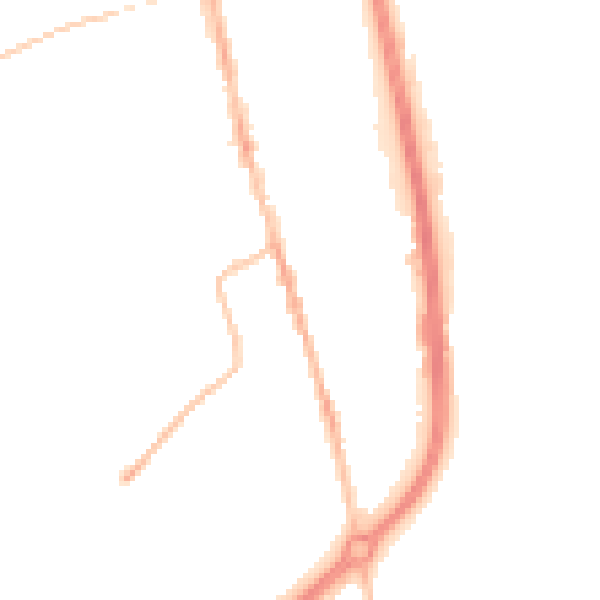 Night-time road noise heatmap for TS25 1QH