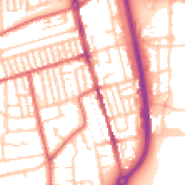 Daytime road noise heatmap for TS25 1RJ