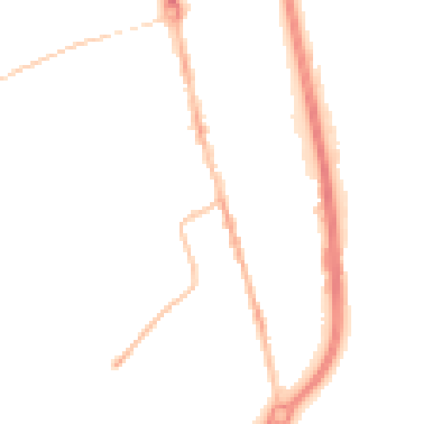 Night-time road noise heatmap for TS25 1RJ
