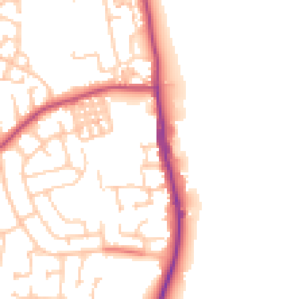Daytime road noise heatmap for TS25 1TS