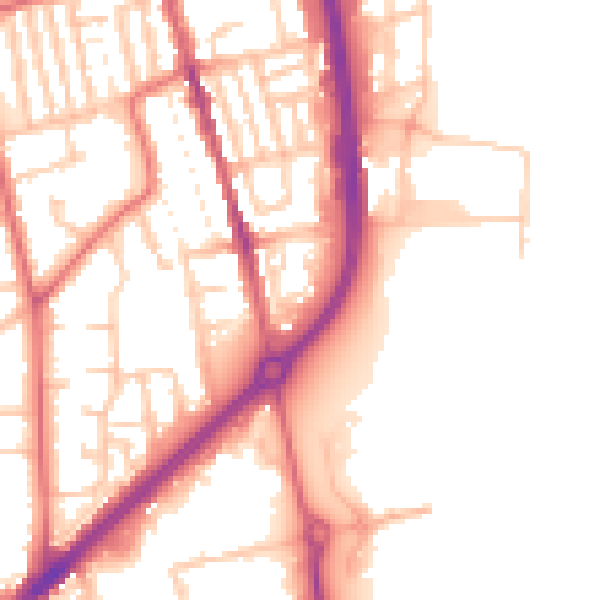 Daytime road noise heatmap for TS25 1UQ