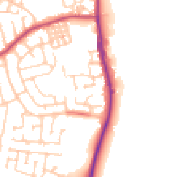 Daytime road noise heatmap for TS25 1UU