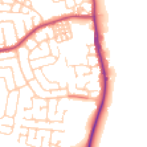 Daytime road noise heatmap for TS25 1UX