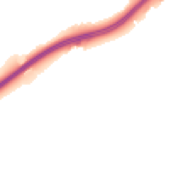 Night-time road noise heatmap for TS25 2EB
