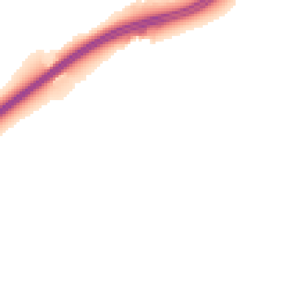 Night-time road noise heatmap for TS25 2EN