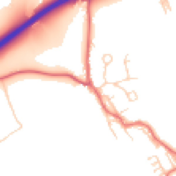 Daytime road noise heatmap for TS25 2ER