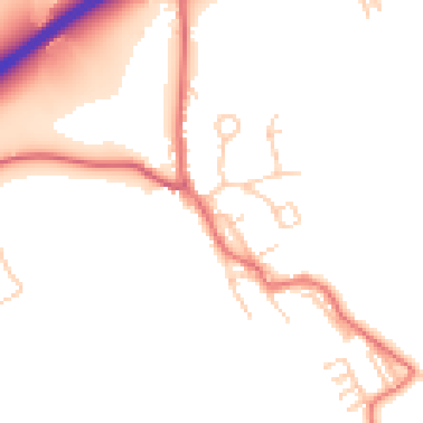 Daytime road noise heatmap for TS25 2ES