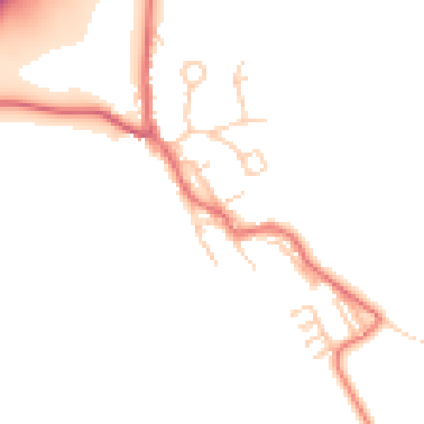 Daytime road noise heatmap for TS25 2ET