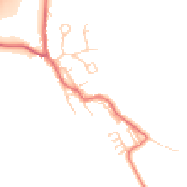 Daytime road noise heatmap for TS25 2EX