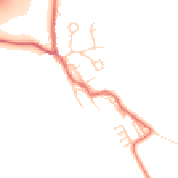 Daytime road noise heatmap for TS25 2EY