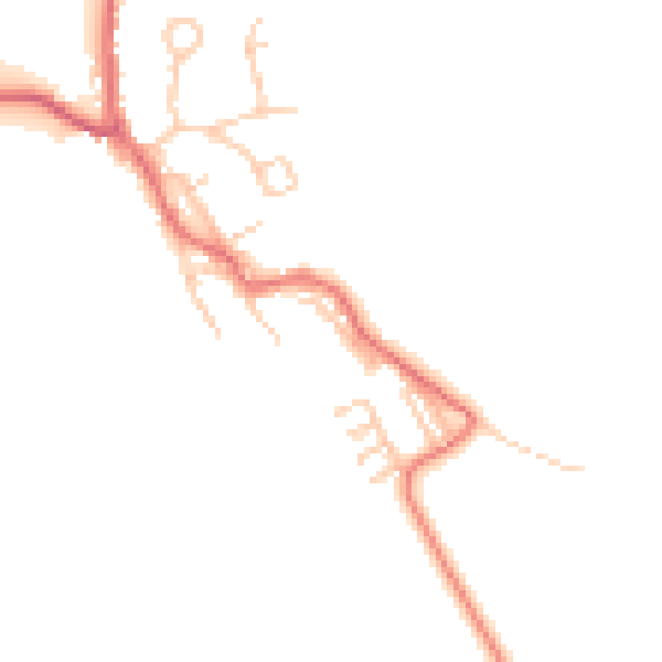 Daytime road noise heatmap for TS25 2FG