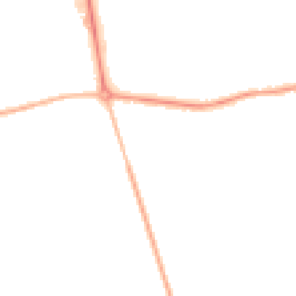 Night-time road noise heatmap for TS25 2FN