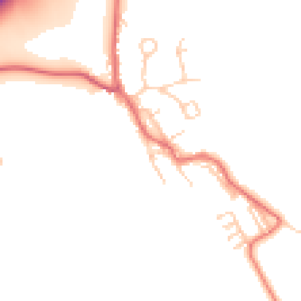 Daytime road noise heatmap for TS25 2GW
