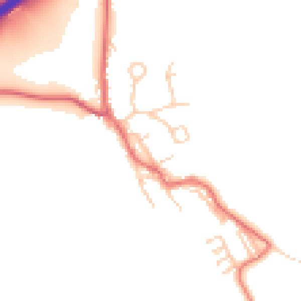 Daytime road noise heatmap for TS25 2HG
