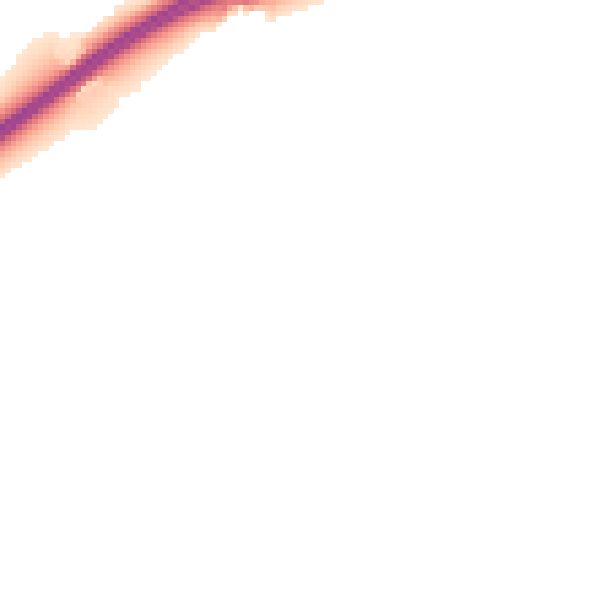 Night-time road noise heatmap for TS25 2HH