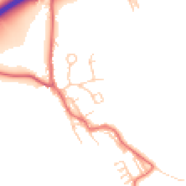 Daytime road noise heatmap for TS25 2HL