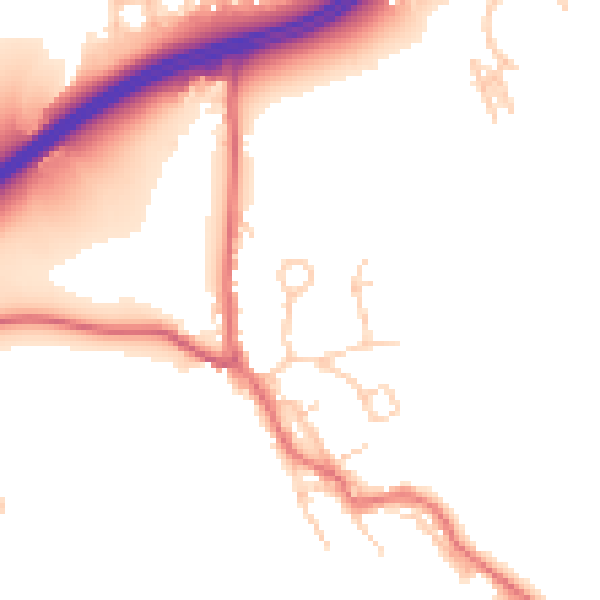 Daytime road noise heatmap for TS25 2HN