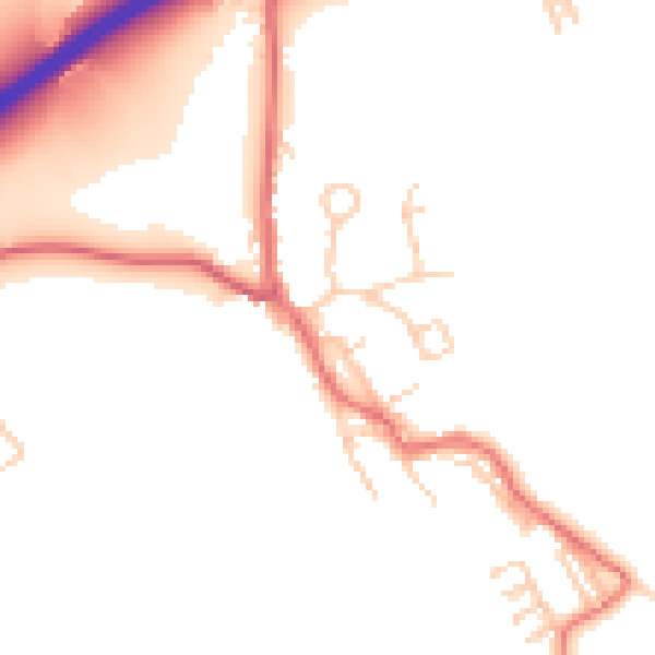 Daytime road noise heatmap for TS25 2HQ