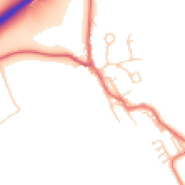Daytime road noise heatmap for TS25 2HS