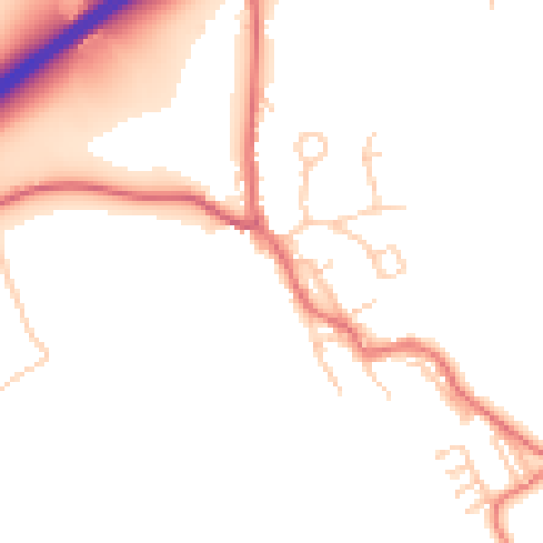 Daytime road noise heatmap for TS25 2HT