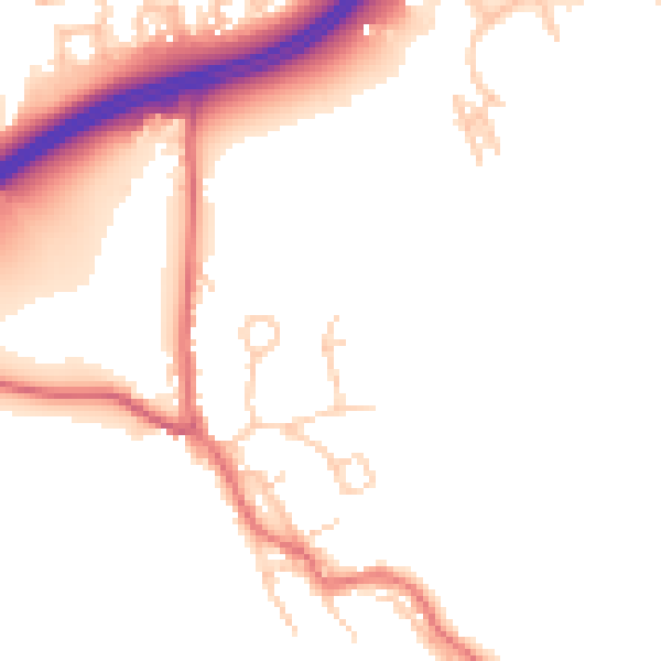 Daytime road noise heatmap for TS25 2HY