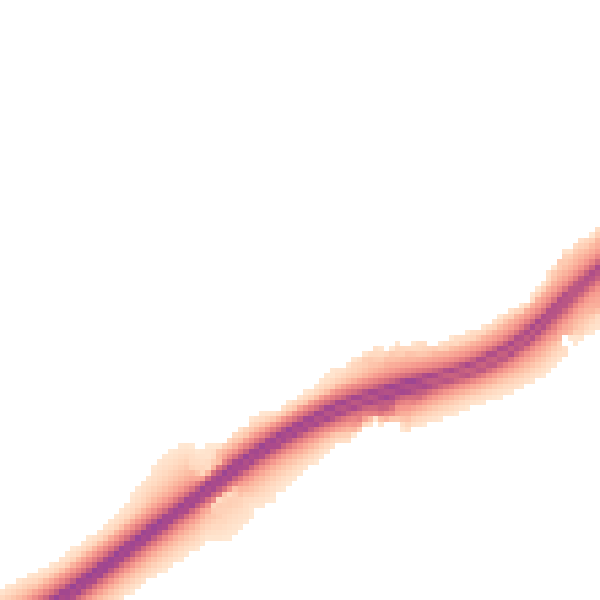 Night-time road noise heatmap for TS25 2LN
