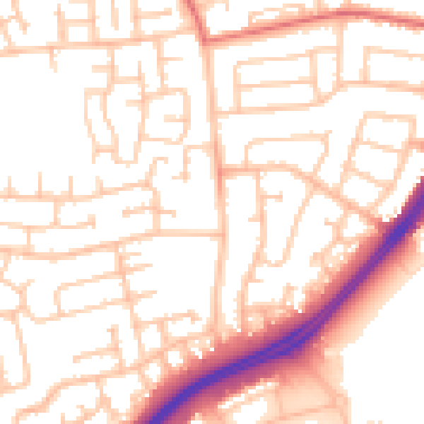 Daytime road noise heatmap for TS25 2LT