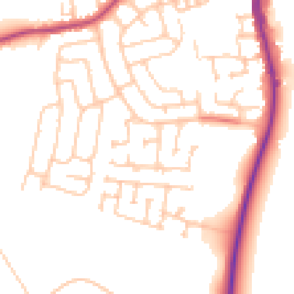 Daytime road noise heatmap for TS25 2PF