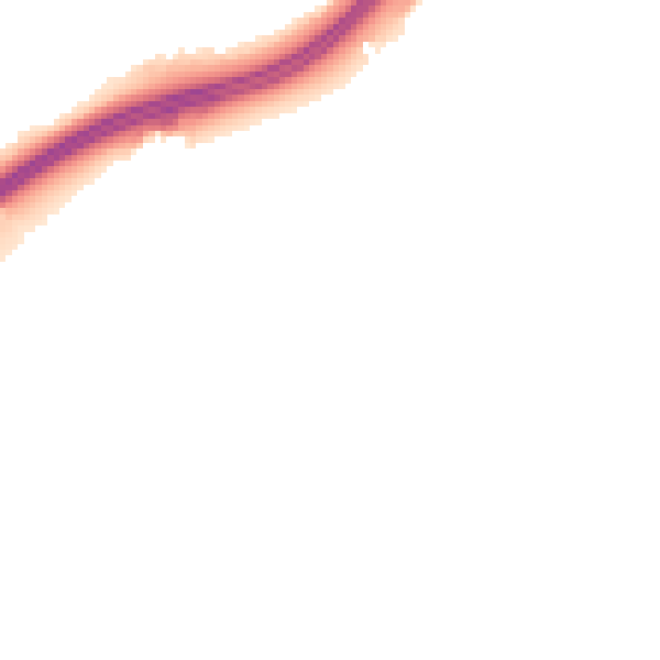 Night-time road noise heatmap for TS25 2RZ