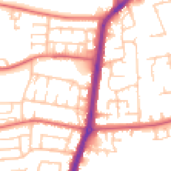 Daytime road noise heatmap for TS25 3BU