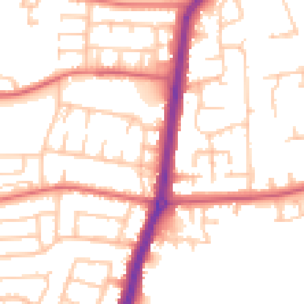 Daytime road noise heatmap for TS25 3BX