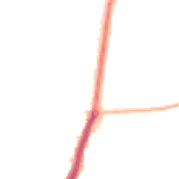 Night-time road noise heatmap for TS25 3BY
