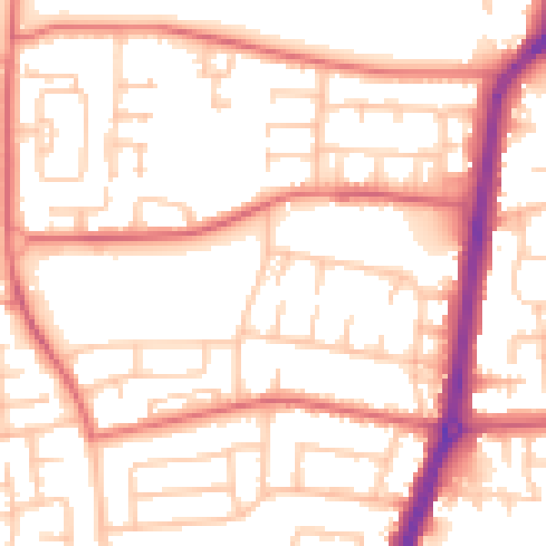 Daytime road noise heatmap for TS25 3DL