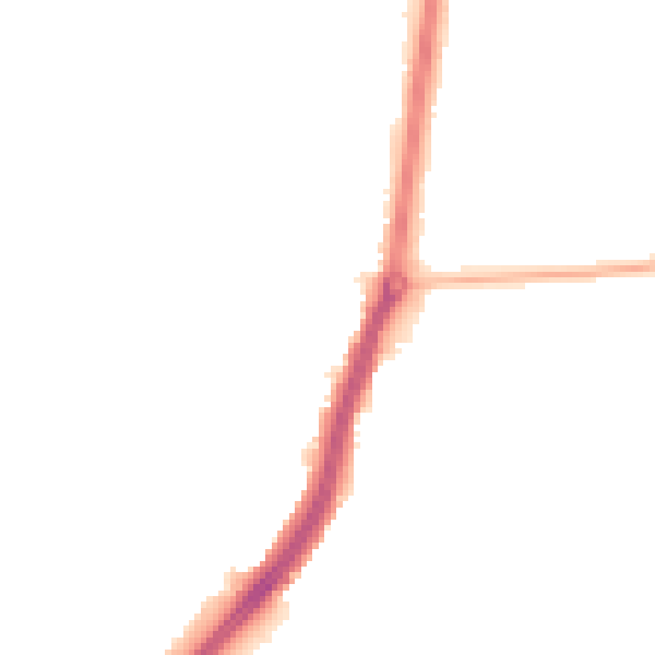 Night-time road noise heatmap for TS25 3DW