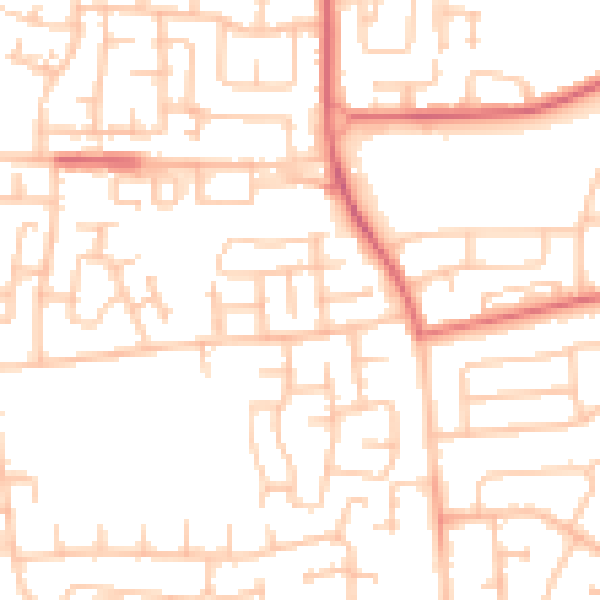 Daytime road noise heatmap for TS25 3ES