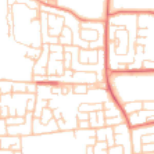 Daytime road noise heatmap for TS25 3FB