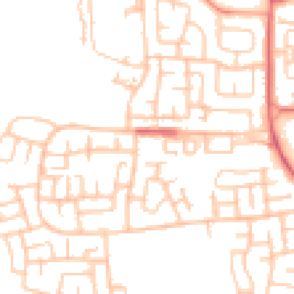 Daytime road noise heatmap for TS25 3JY