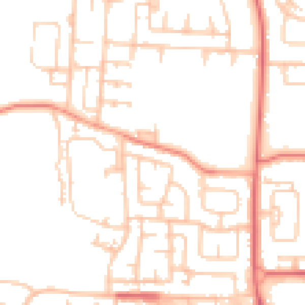 Daytime road noise heatmap for TS25 4AE