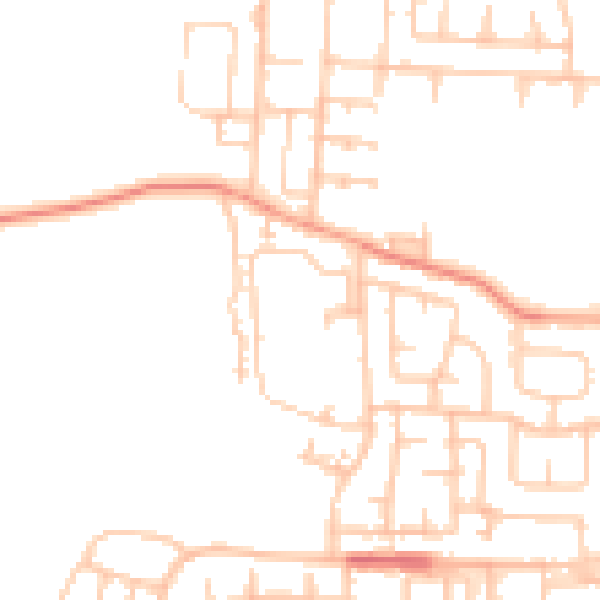 Daytime road noise heatmap for TS25 4AY