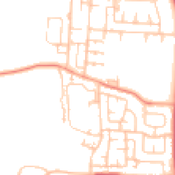 Daytime road noise heatmap for TS25 4AZ