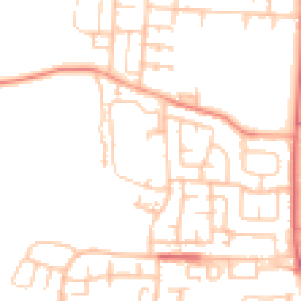 Daytime road noise heatmap for TS25 4BL
