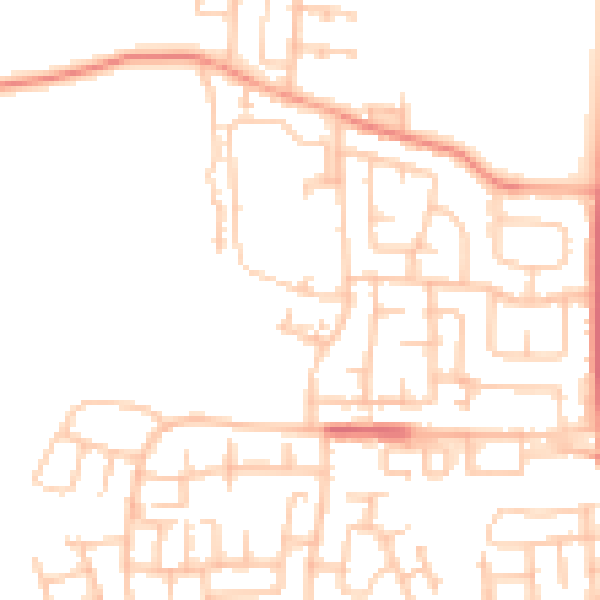 Daytime road noise heatmap for TS25 4BS
