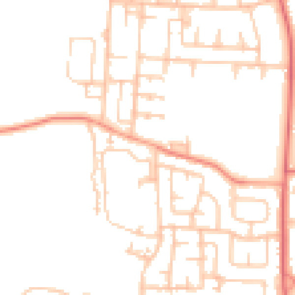 Daytime road noise heatmap for TS25 4BX