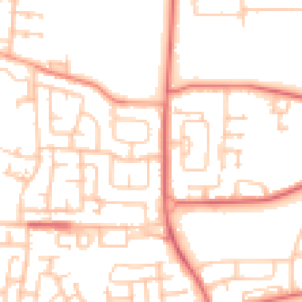 Daytime road noise heatmap for TS25 4EE