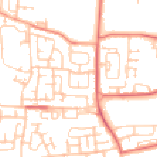 Daytime road noise heatmap for TS25 4EG