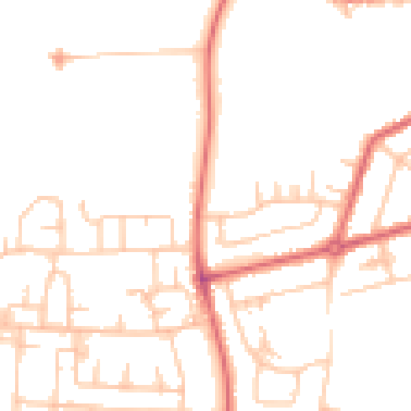 Daytime road noise heatmap for TS25 4HB